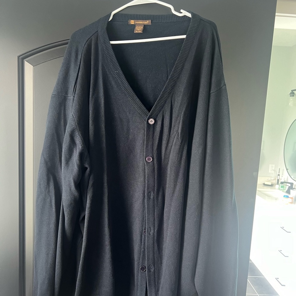 Harriton Cardigan 6xl Blue